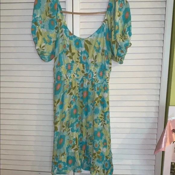 Billabong vintage Sundress with Puff Sleeves size med - Picture 1 of 9